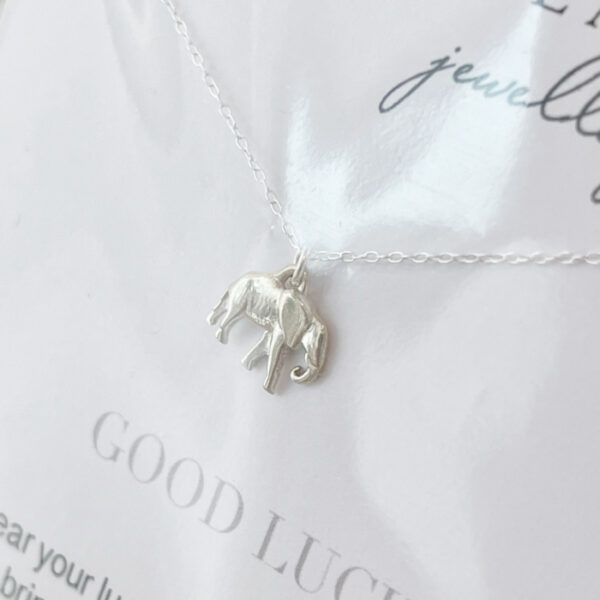 Silver Necklace with Silver Elephant Pendant